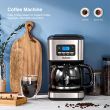 Yabano Coffee Maker, Filter Coffee Machine with Timer, 1.5L Programmable Drip Coffee Maker, 40min Keep Warm & Anti-Drip System,