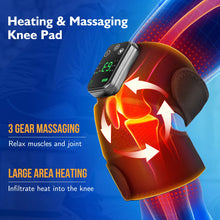 3 in 1 Shoulder Knee Elbow Heated Vibration Knee Massager Pad for Joint Pain Relief Health Care Shoulder Arthritis Support Belt