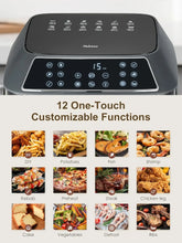 Yabano Air Fryer, 1700W 12 Programs 8L Multifunctional Digital Air Fryer, Dehydrator, Convection Oven, Grilling, Baking, Drying