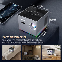 XGODY 4K Projector X3 with WiFi Bluetooth Movie Projector for Outdoor Use Proyector Compatible with iOS Android HDMI TV Stick