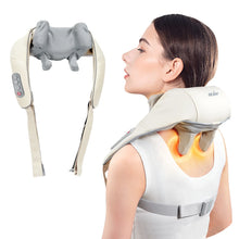 Sejoy Rechargable Neck Massager with Heat Air Compression Wireless Circulation Massage Electric Shiatsu Neck Shoulder Massager