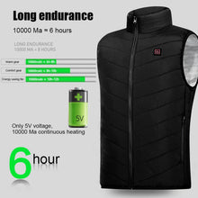 9 Areas Heated Vest Jacket Man Women Thermal Waistcoat Zipper Self Heating Vest USB Electric Heated Jacket for Outdoor Hunting