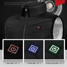 9 Areas Heated Vest Jacket Man Women Thermal Waistcoat Zipper Self Heating Vest USB Electric Heated Jacket for Outdoor Hunting