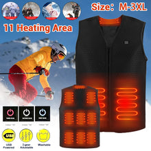 11 Areas Heated Vest Men Women Usb Electric Heating Vest Body Warmer Waistcoat Heated Jacket Washable Thermal Heated Clothes