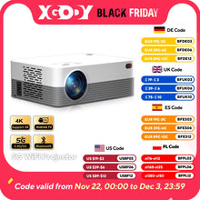 XGODY 4K Projector Full HD 2.4G 5G WiFi LCD LED Video Movie Beam Android Projector Home Theater Cinema Beamer 1GB 8GB Bluetooth