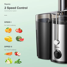 Juicer, Reemix Centrifugal Juicer Machines Whole Fruit and Vegetable 800W, 3-inch Wide Mouth Juicer Extractor with 2 Speeds